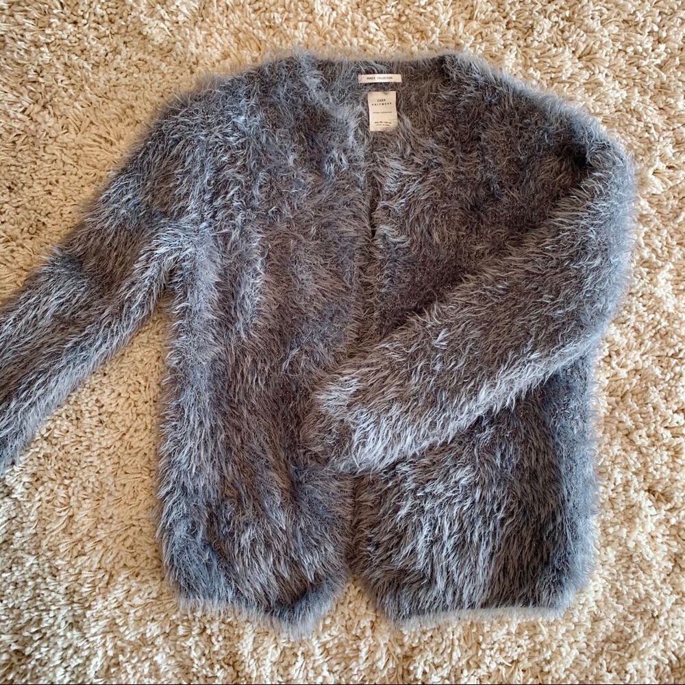 Zara kids/ silver knit jacket